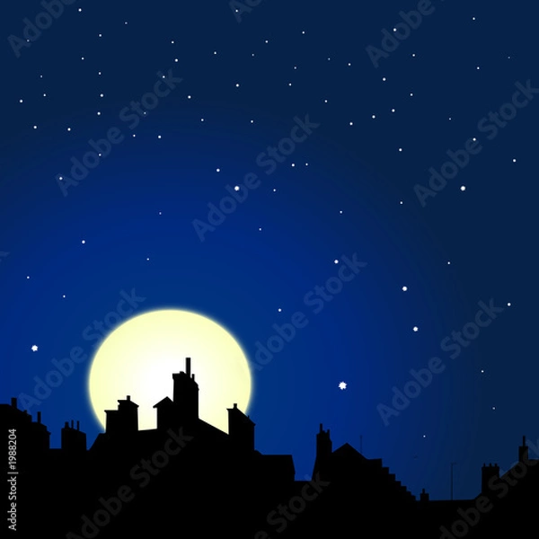 Fototapeta rooftops night view