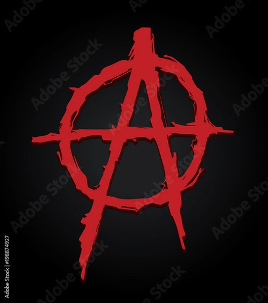 Fototapeta grungy ilustracja symbolu anarchii