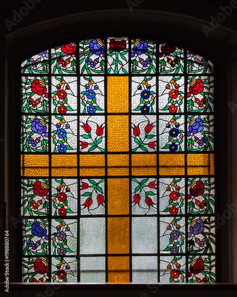 Fototapeta stained glass window for interior design