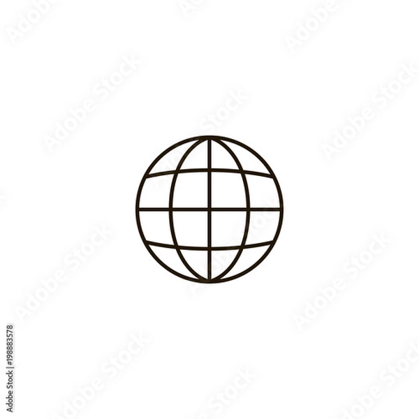 Fototapeta globe icon. sign design