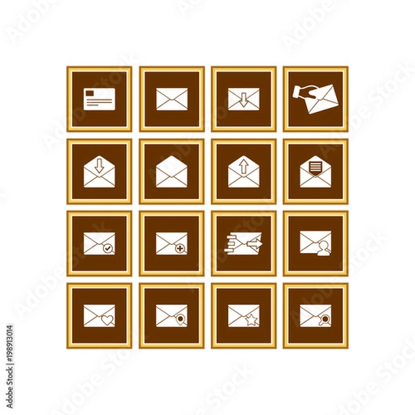 Obraz Mail icon. Flat vector icon set