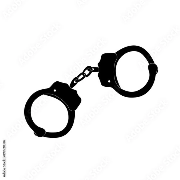 Obraz Handcuffs illustration. Vector