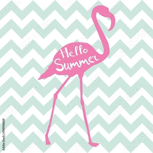Fototapeta Flamingo. Vector illustration