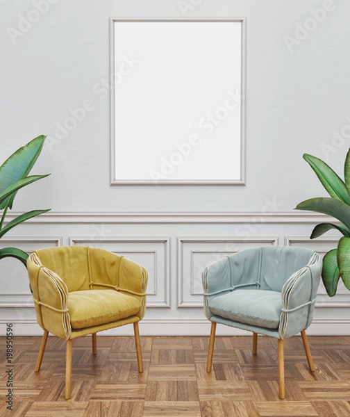 Obraz Frame mock-up. Frame mockup in interior.