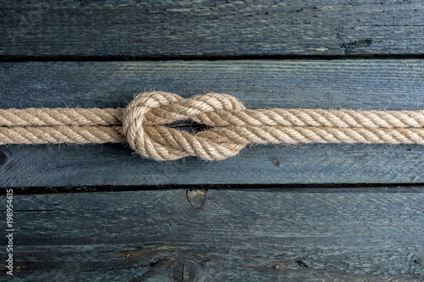Obraz Square knot. Nautical rope knot