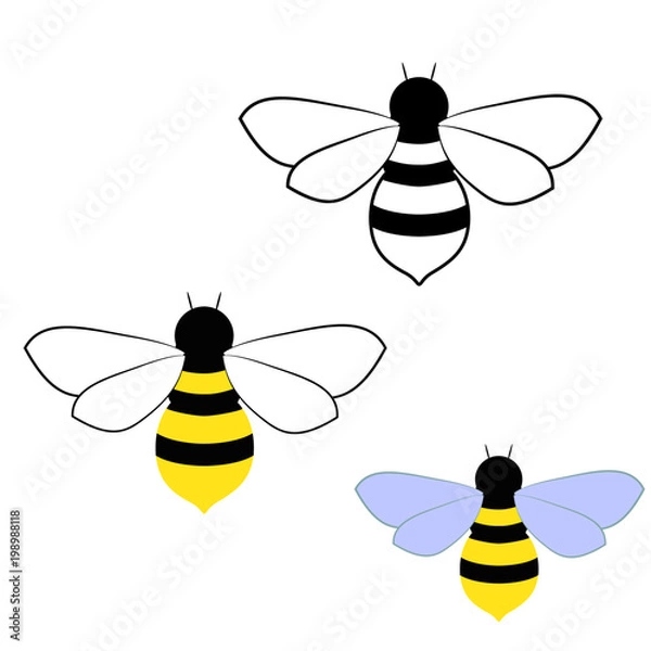 Obraz Bee illustration.Vector