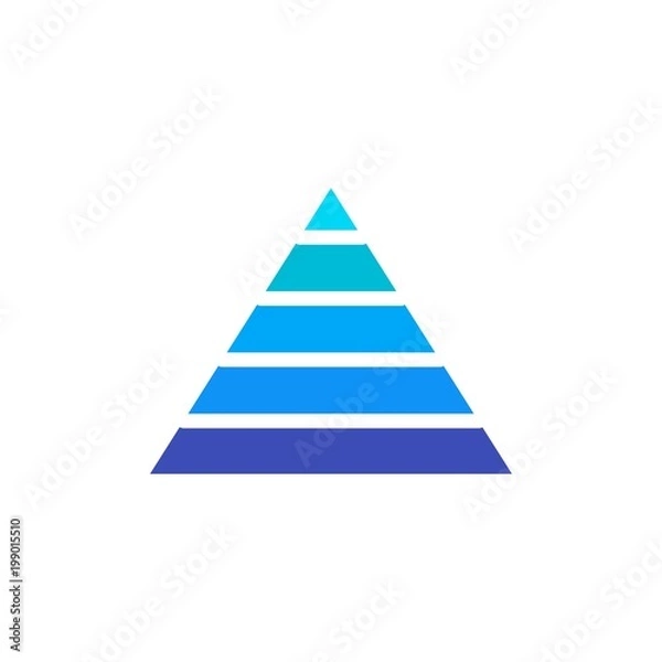 Fototapeta business pyramide flat vector icon