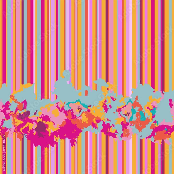 Fototapeta Seamless vertical lines pattern. Vector colorful background