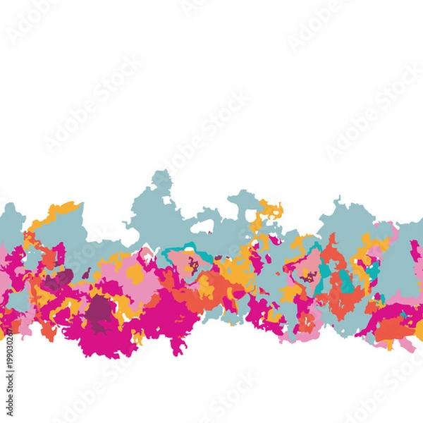 Fototapeta Seamless horisontal pattern. Vector colorful background