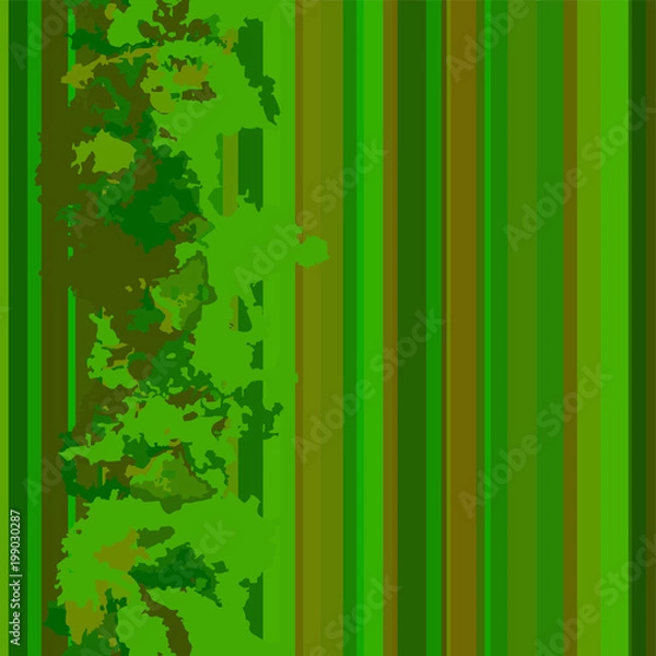 Fototapeta Seamless vertical lines pattern. Vector green background