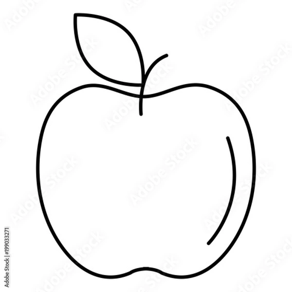 Obraz apple fresh fruit icon vector illustration design