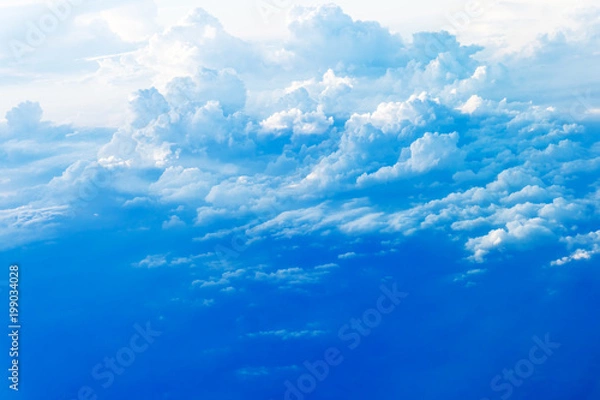 Fototapeta sky clouds background like waves in sea.