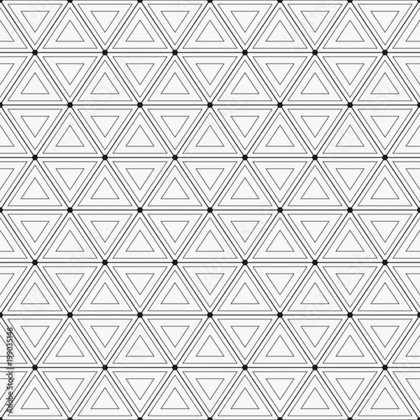 Fototapeta Vector seamless pattern. Seamless geometric background with triangles.