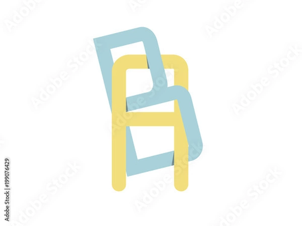 Obraz AB and BA Initial Logo for your startup venture