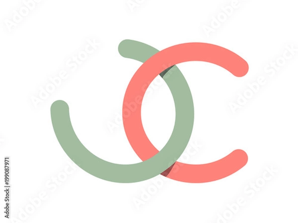 Obraz CC Initial Logo for your startup venture