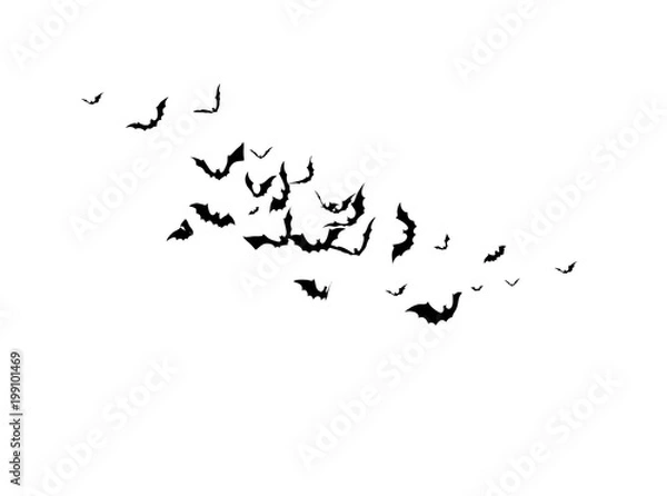 Obraz Bats - Halloween Design. Horror Background for Stickers, T-shorts and other