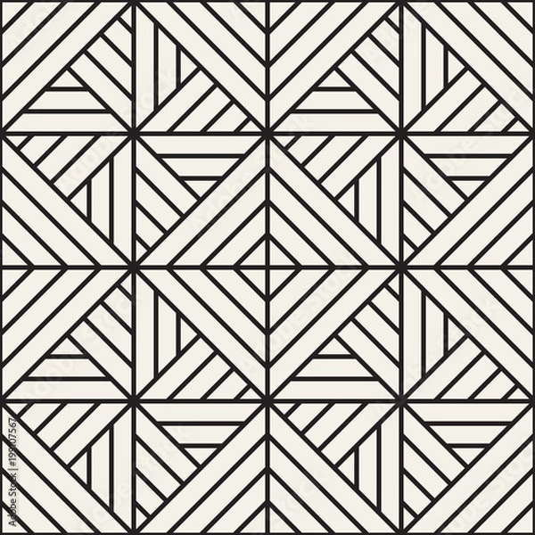 Fototapeta Vector seamless pattern. Modern stylish abstract texture. Repeating geometric tiles