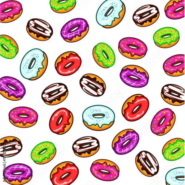 Fototapeta donuts pattern