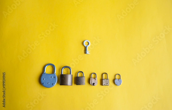 Fototapeta one key and 6 locks
