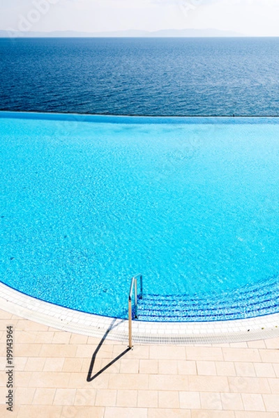Obraz  swimming pool overlooking the sea in Rabac, Istria region , Croatia 
