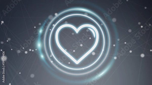 Fototapeta Dating application interface to find love online 3D rendering