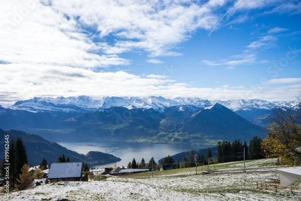 Obraz Beautiful mountain with snow