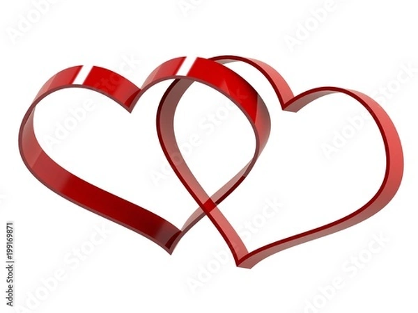 Fototapeta красные сердца