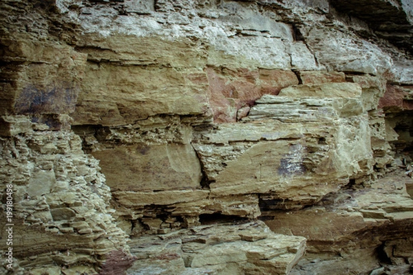 Fototapeta Texture of stones and background. Stones on the river bank. Dniester. Ukraine