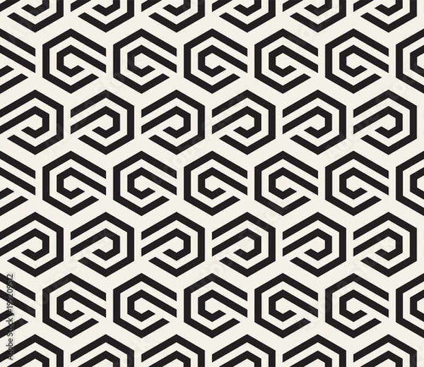 Fototapeta Vector seamless pattern. Modern stylish abstract texture. Repeating geometric tiles