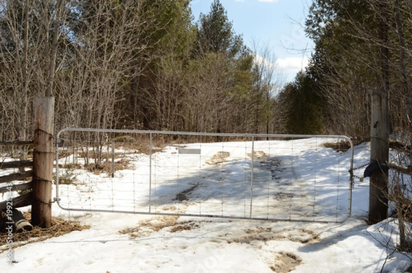 Fototapeta Rural Backroad Gate