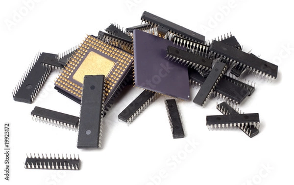Fototapeta Computer microchips