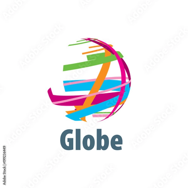 Fototapeta vector logo globe