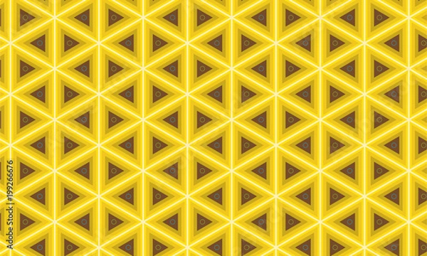 Obraz Abstract yellow geometric seamless background. vector illustration
