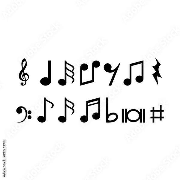 Fototapeta Music collection vector icon