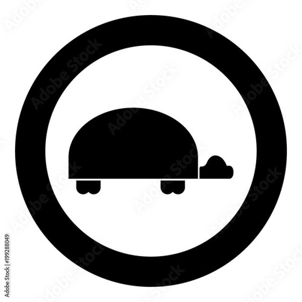 Obraz Turtle icon black color in circle
