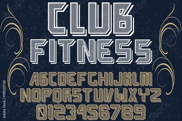 Fototapeta font alphabet typeface vector 