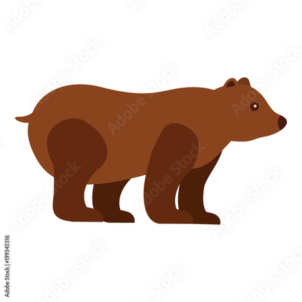 Obraz grizzly bear wild icon vector illustration design