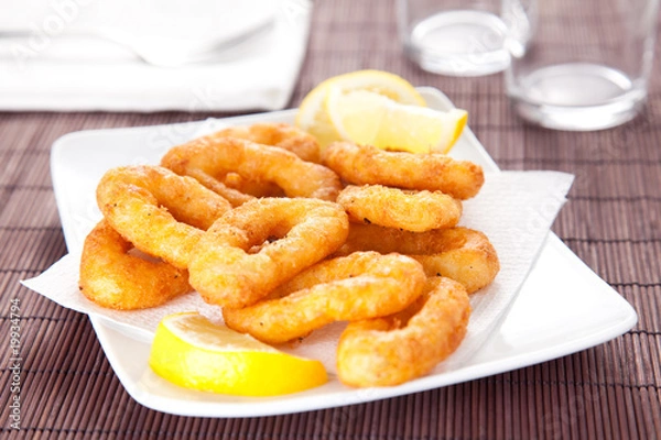 Obraz tasty fried calamari