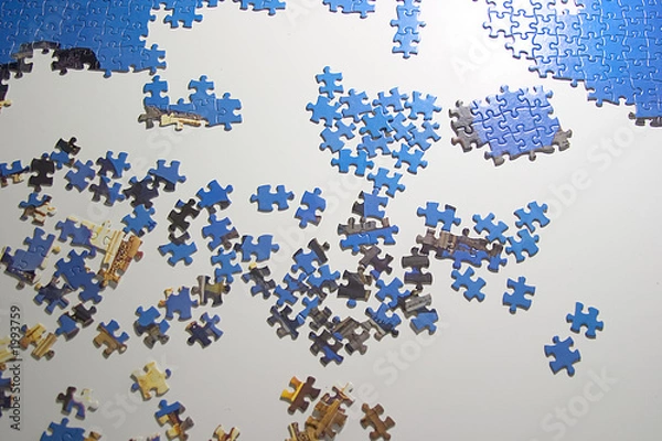 Fototapeta blue puzzle