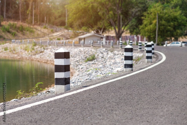 Fototapeta Nature Road in mountain forest.