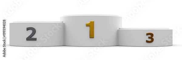 Obraz White cylinder wide podium #2