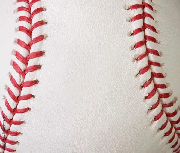 Obraz Macro baseball seams