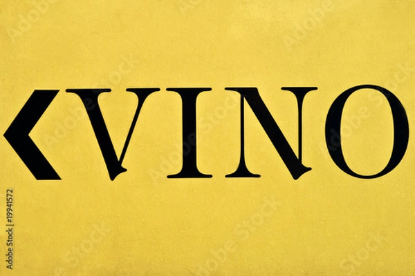 Obraz Aufschrift Vino für Wein