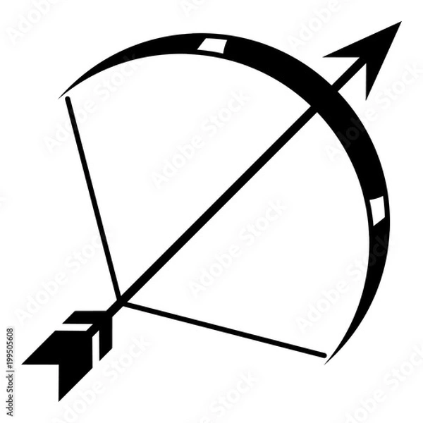 Obraz Pixy bow icon, simple style