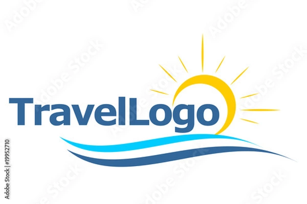 Obraz waves and sun logo