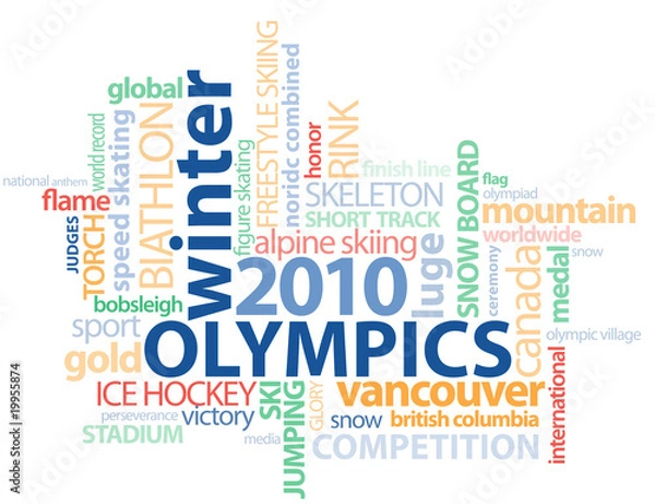 Obraz Vancouver Olympics Word GFX outline