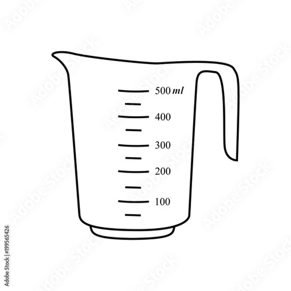 Obraz Measuring cups . Vector