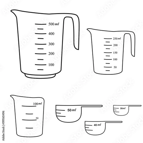 Obraz Measuring cups . Vector