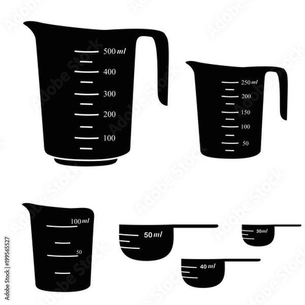 Obraz Measuring cups . Vector