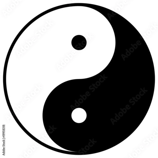 Obraz Ying Yang symbol - vector